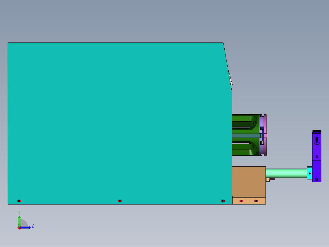 多层屏蔽线材天线旋转剥皮机左视图