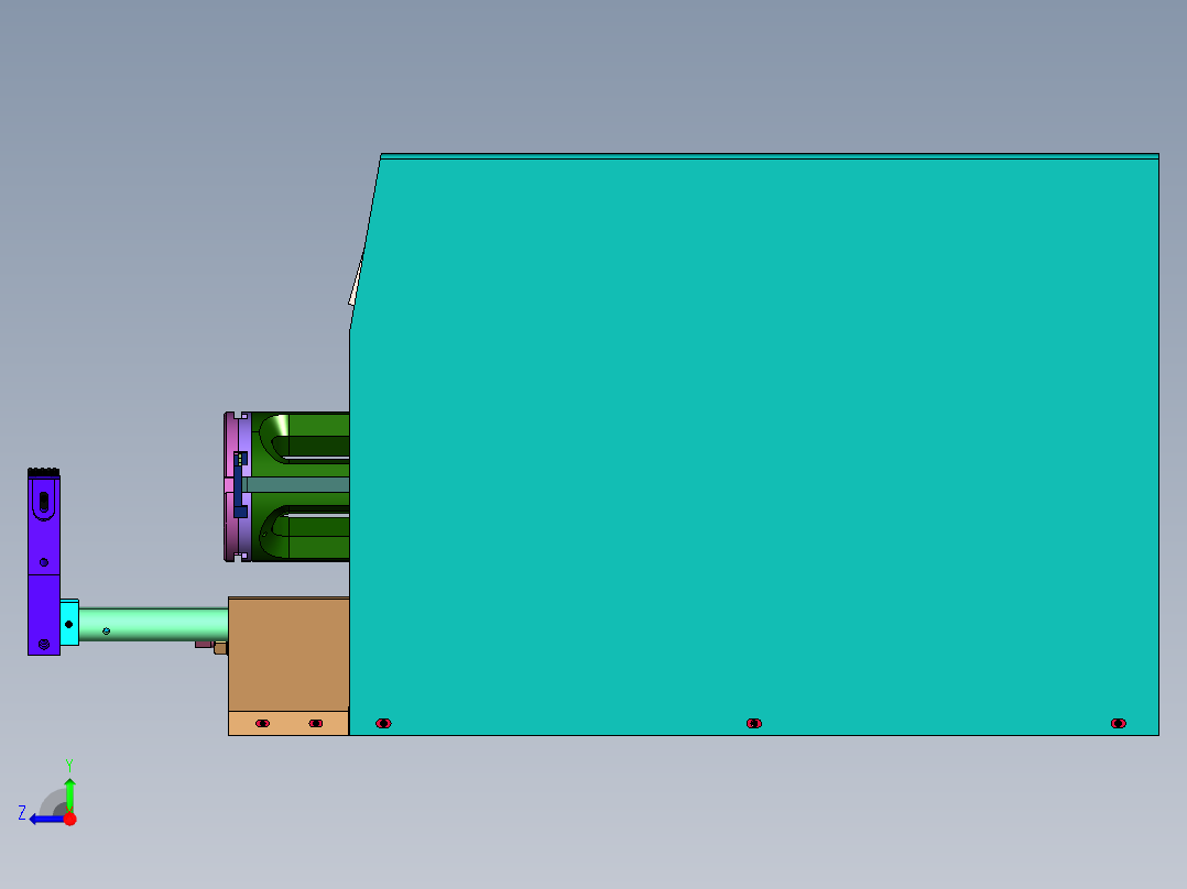 多层屏蔽线材天线旋转剥皮机右视图