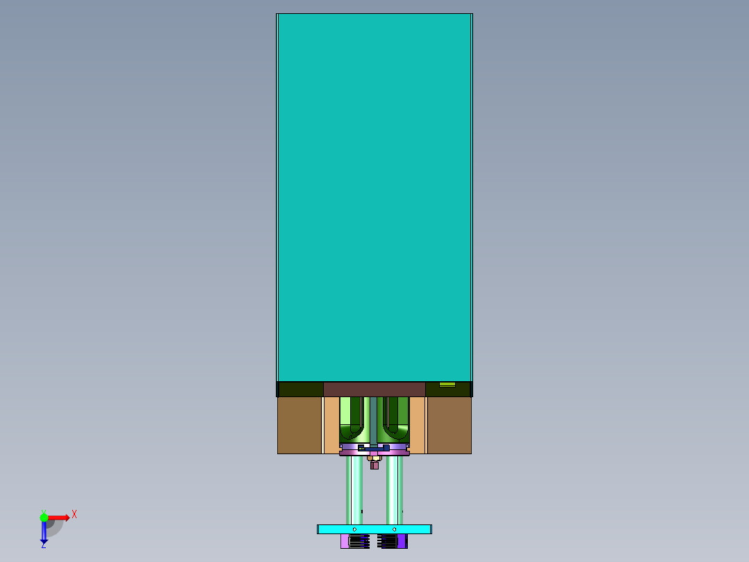 多层屏蔽线材天线旋转剥皮机俯视图