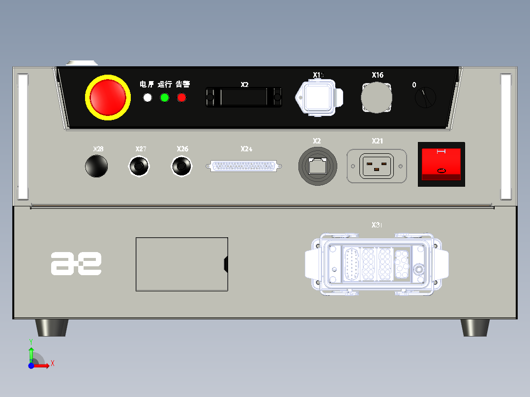 ARCCD12型控制柜-3D模型前视图