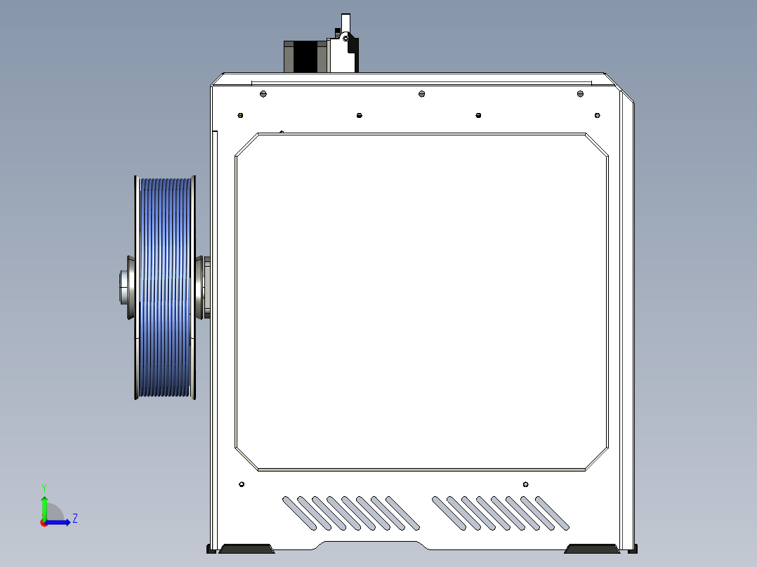3D打印机250X250X300stp格式左视图