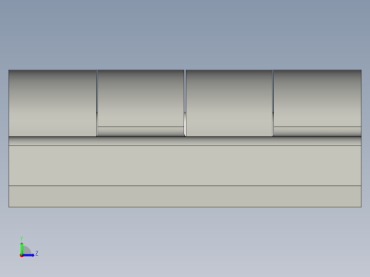 工程塑膠鉸鏈CFH-3D多系列多零件图纸模型左视缩略图