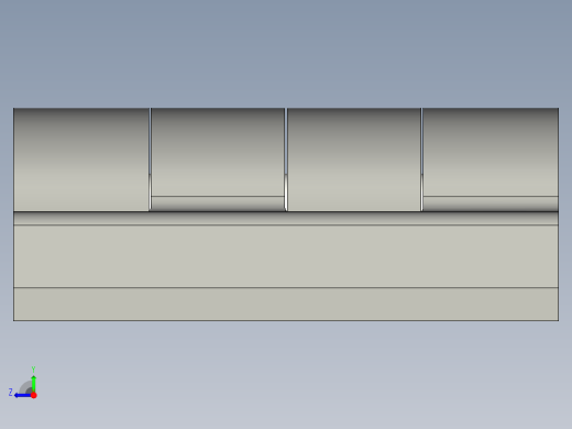 工程塑膠鉸鏈CFH-3D多系列多零件图纸模型右视缩略图