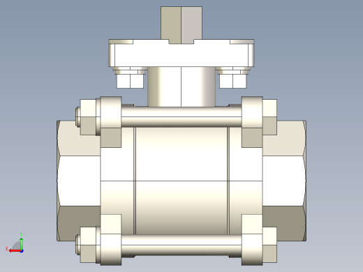 阀门模型-2654_40Quarter_turn_ball_valve后视缩略图