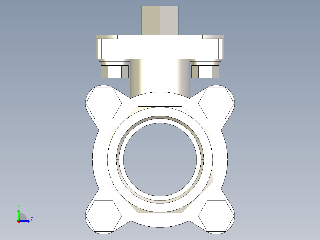 阀门模型-2654_40Quarter_turn_ball_valve左视图