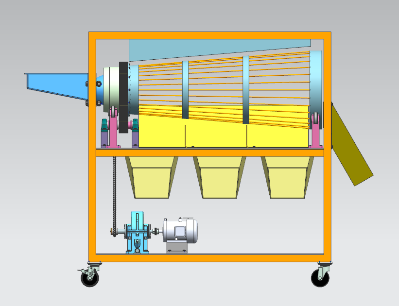 滚筒式分拣机UG三维