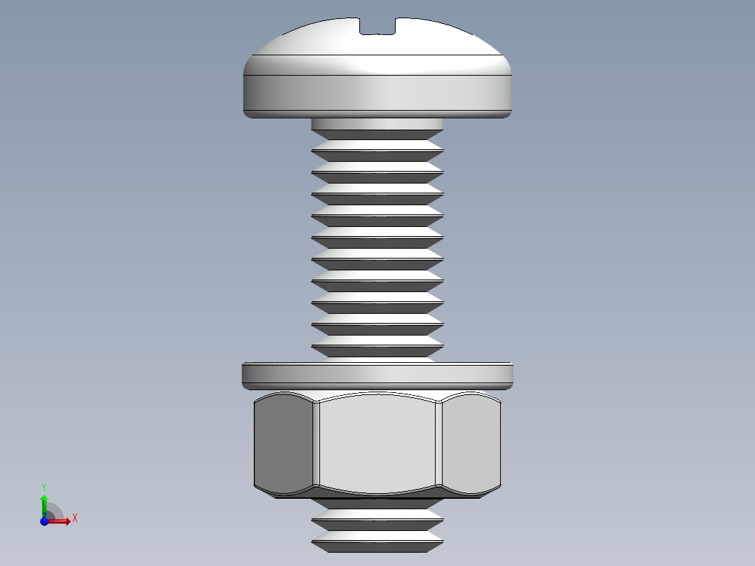 紧固件-M5-0.80 Round Head主视图