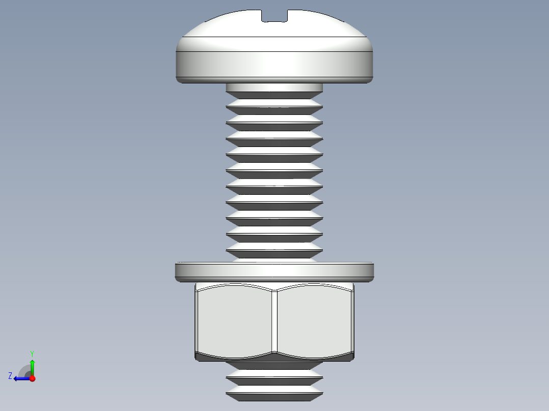紧固件-M5-0.80 Round Head右视图