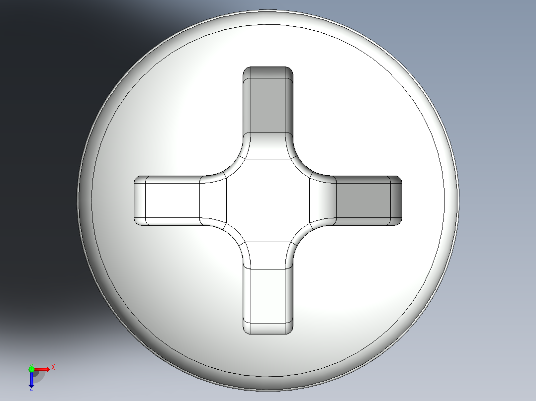 紧固件-M5-0.80 Round Head俯视图