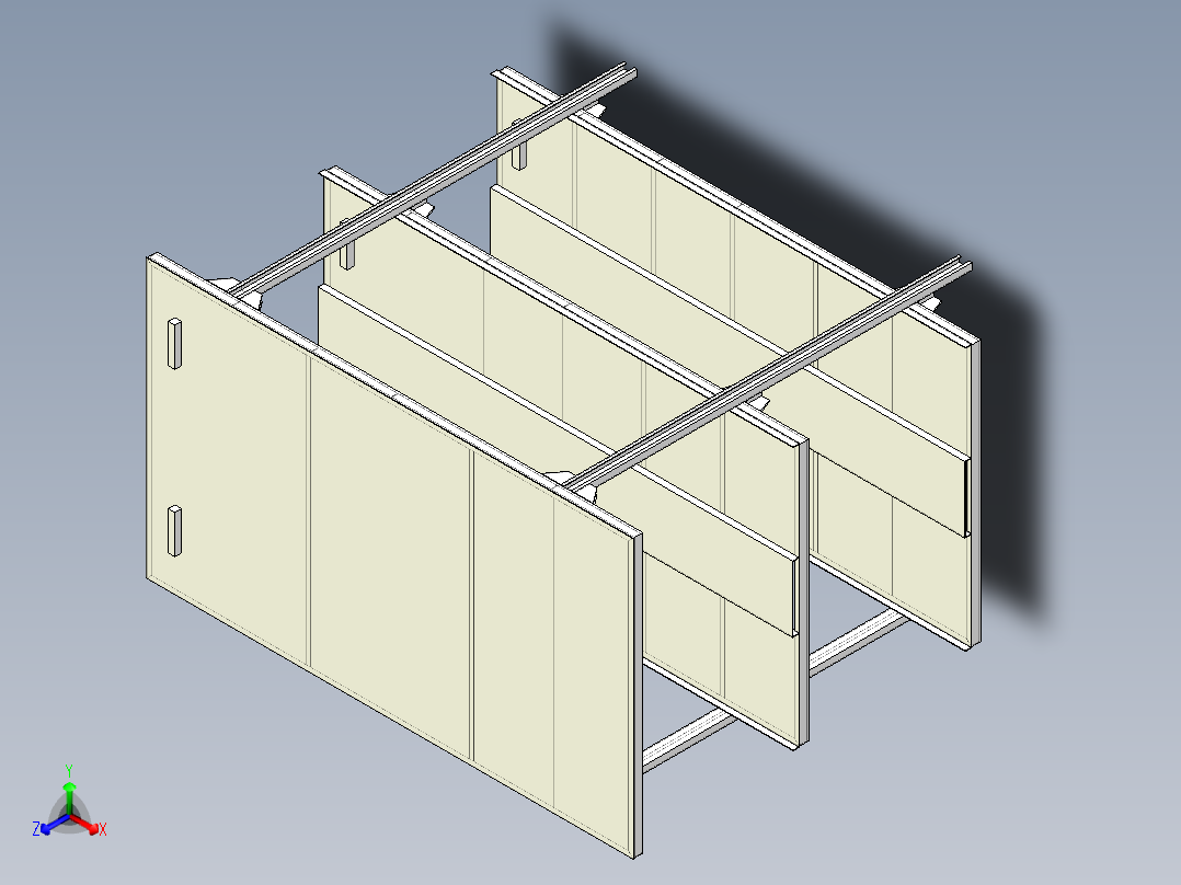 便捷升降式地下立体停车库的设计正等轴测图