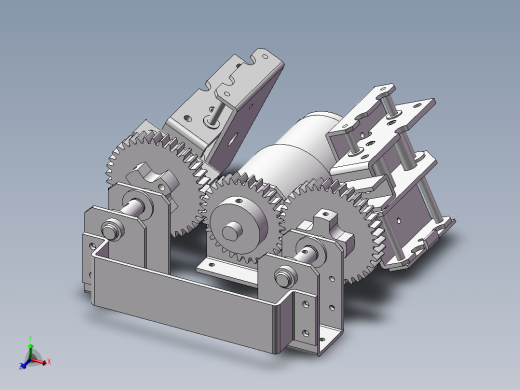 齿轮传动往复机构stp