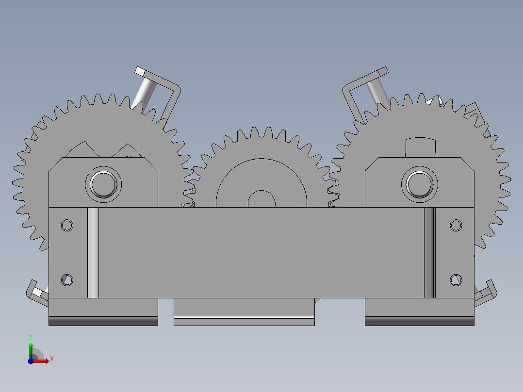 齿轮传动往复机构stp前视图
