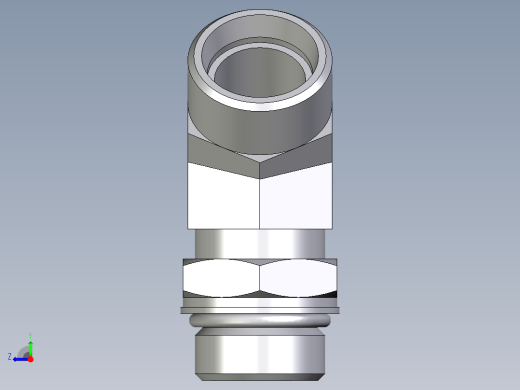 卡套式工业通用硬管接头EO_Adjustable_locknut_45_deg_elbow_VEE22LM27X2OROMDCF右视缩略图