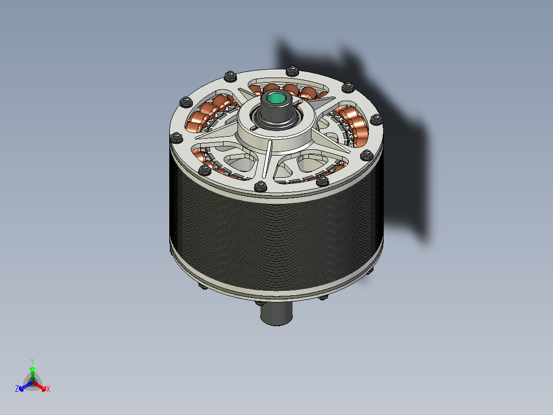 直流电动机主视图