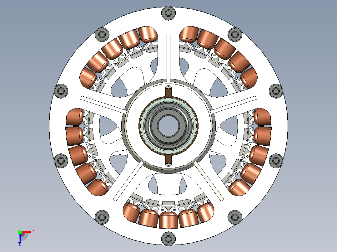 直流电动机俯视图