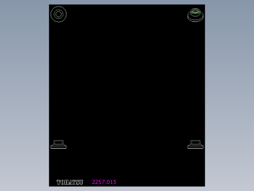 水平調整腳座(塑膠,迷你型)2257-2D多系列多零件图纸模型