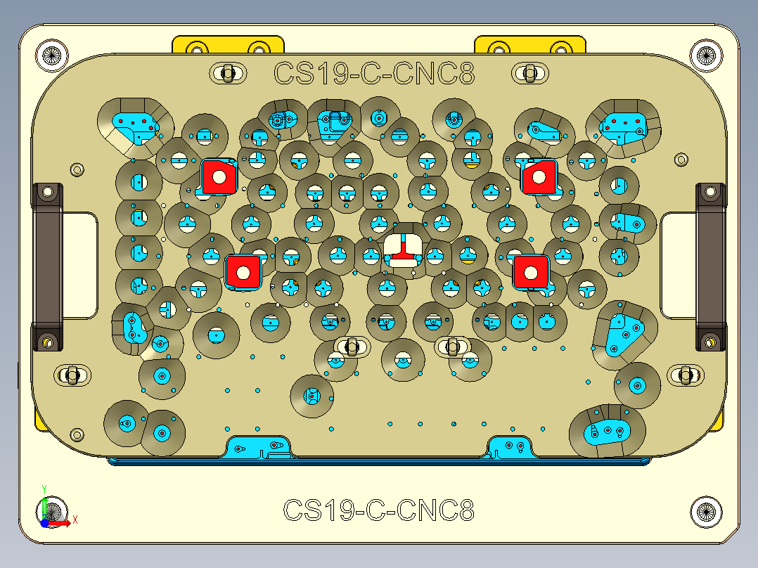 CS19-C-CNC8笔记本CNC工装夹具三维模型-180523前视图