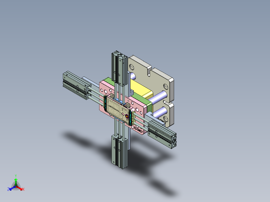 X2-笔记本CNC工装夹具三维模型CNC7-1029主视图
