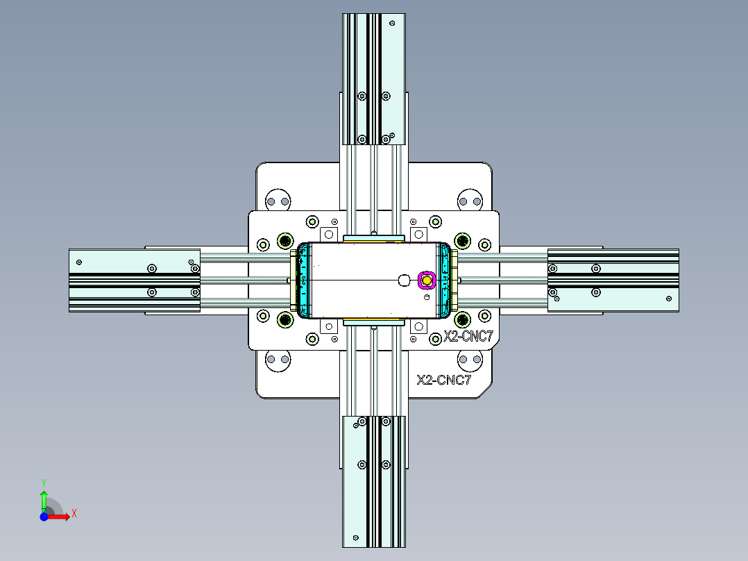 X2-笔记本CNC工装夹具三维模型CNC7-1029前视图