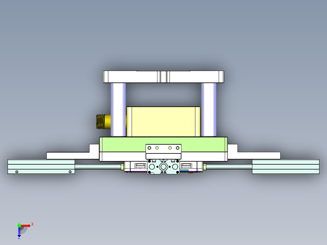 X2-笔记本CNC工装夹具三维模型CNC7-1029俯视图