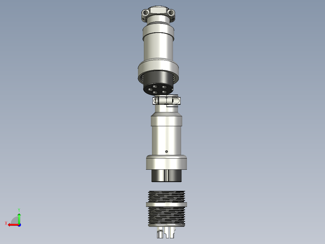 航空插头后视图