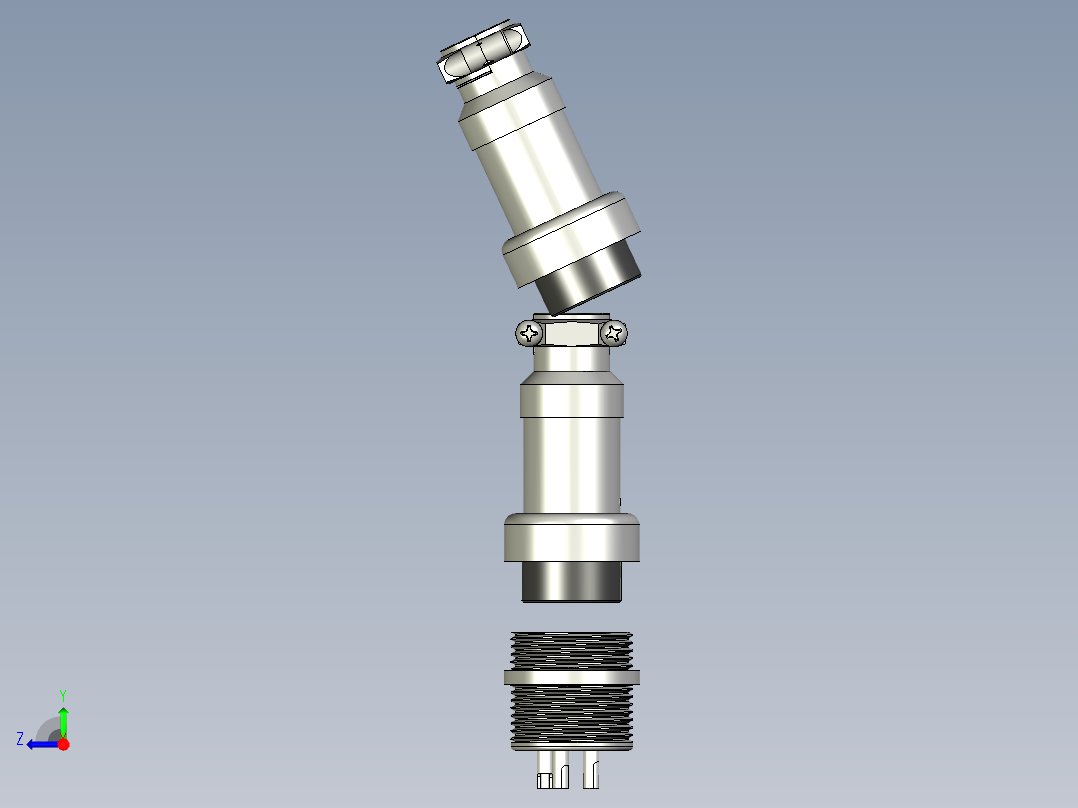 航空插头右视图