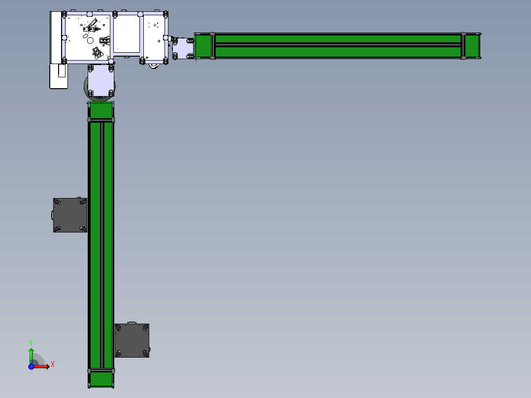 高压变压器保护器自动焊接生产线sw17可编辑前视图