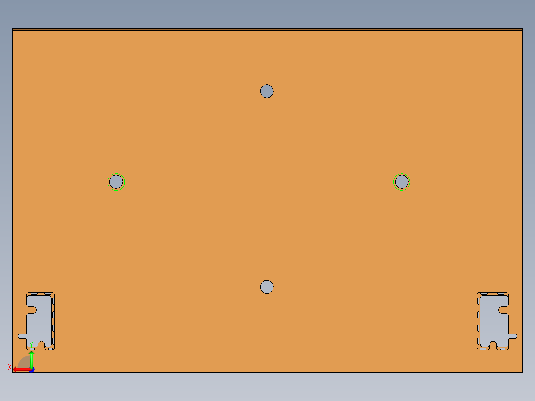 笔记本C壳开粗内腔程序模型后视图