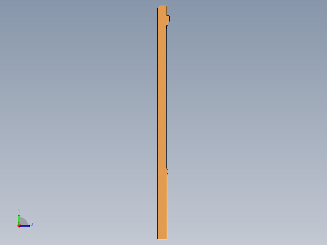 笔记本C壳开粗内腔程序模型左视图