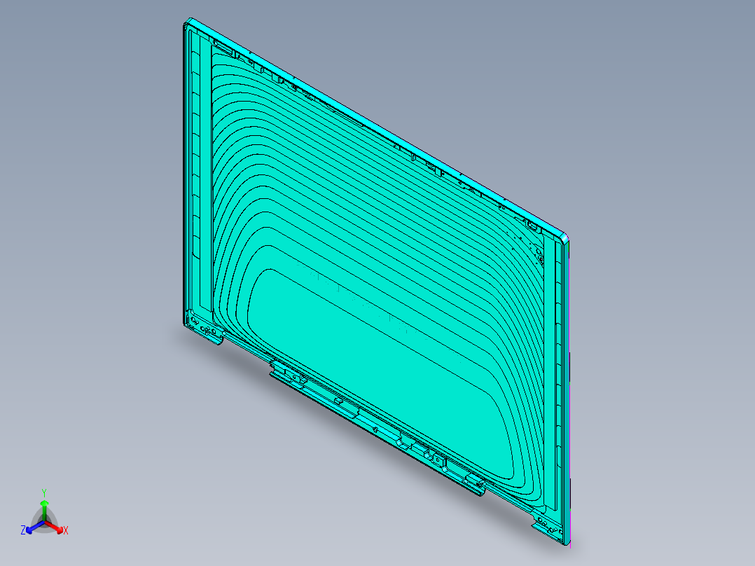 金属外壳钻侧边音量孔编程程序模型正等轴测图