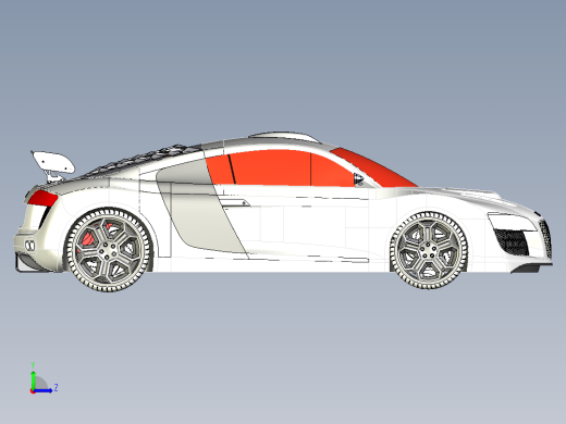 汽车尾翼(5)左视缩略图