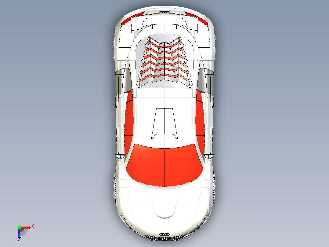 汽车尾翼(5)俯视图