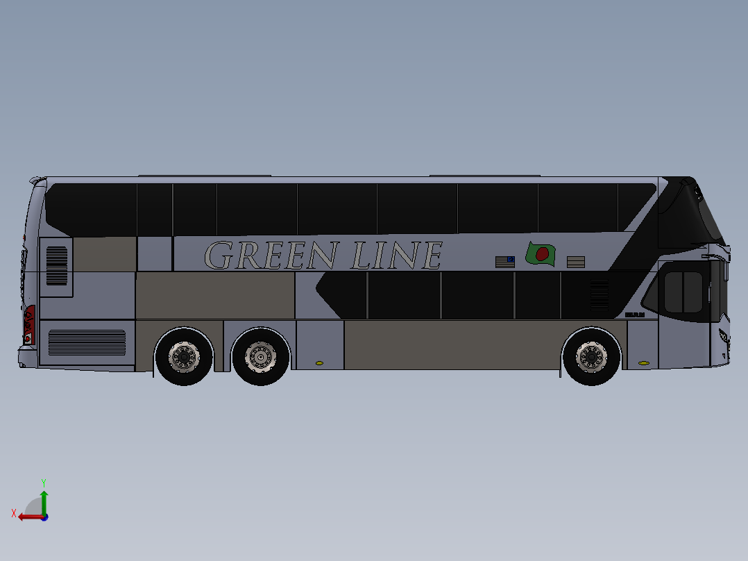 客车、公交车(18)后视图