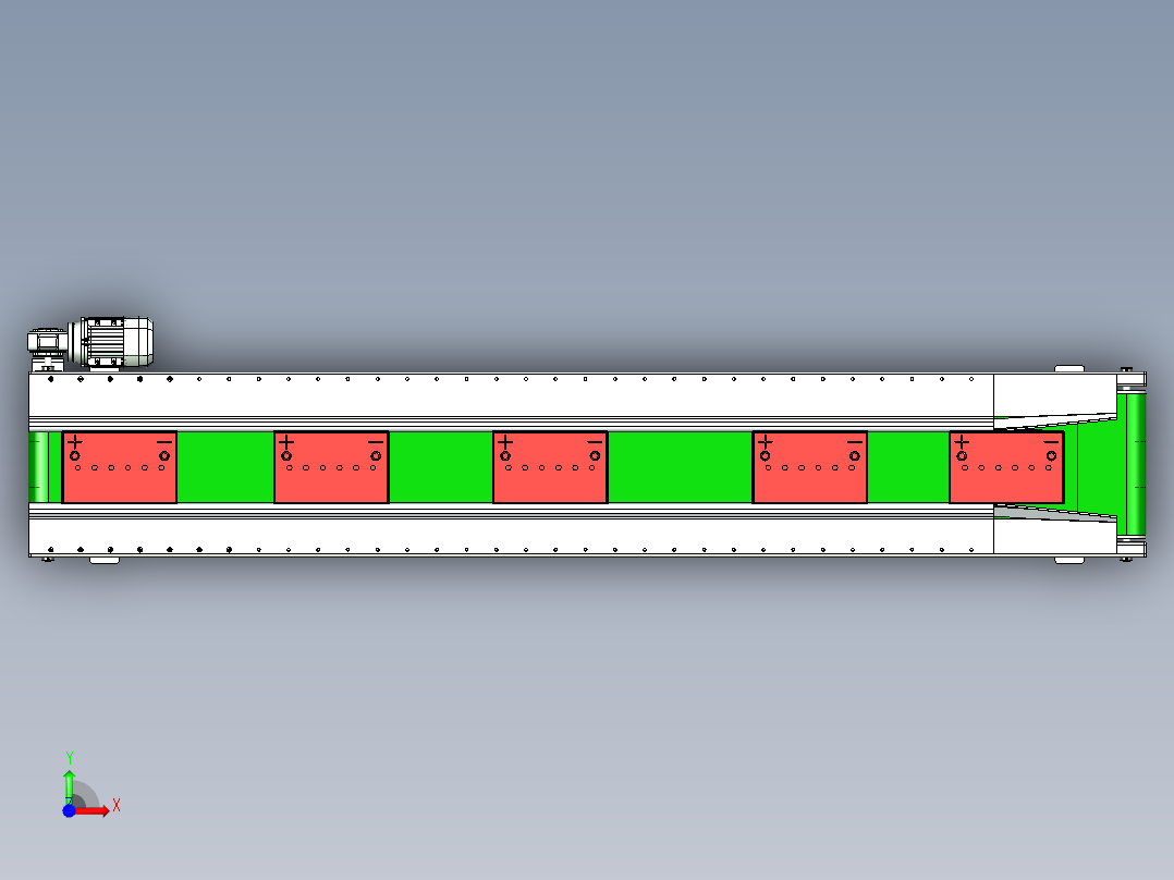 电池输送线设计前视图