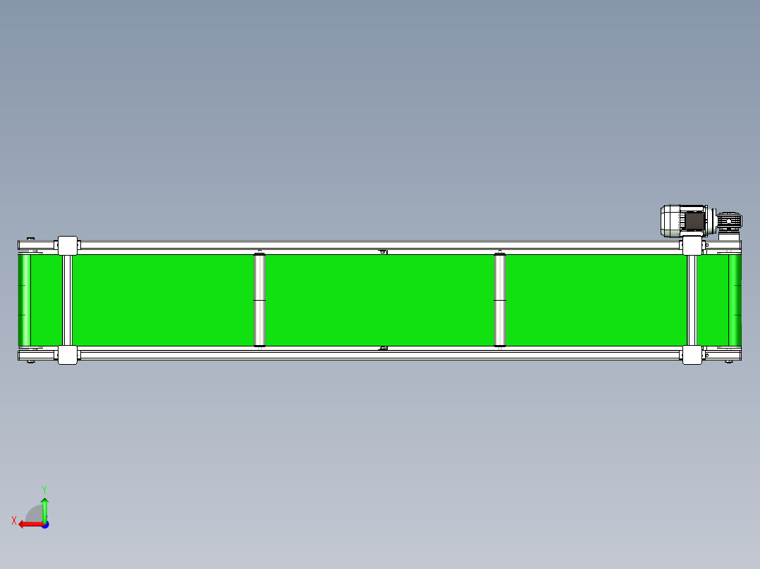 电池输送线设计后视图