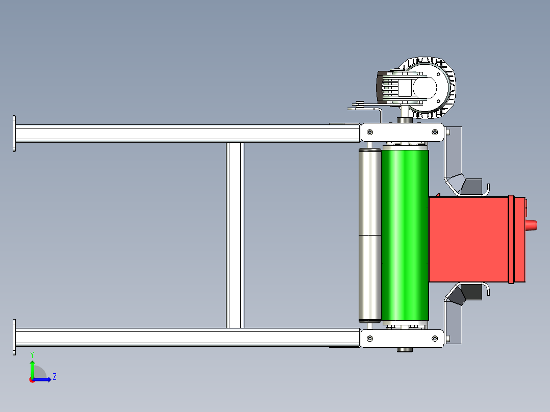 电池输送线设计左视图