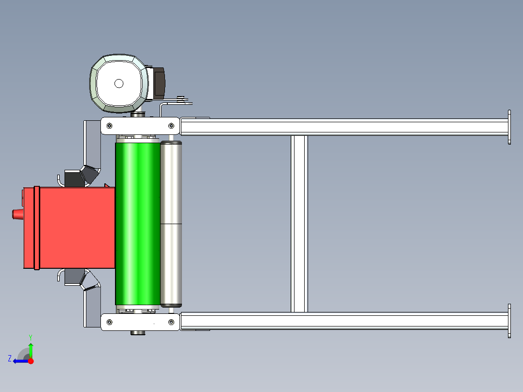 电池输送线设计右视图