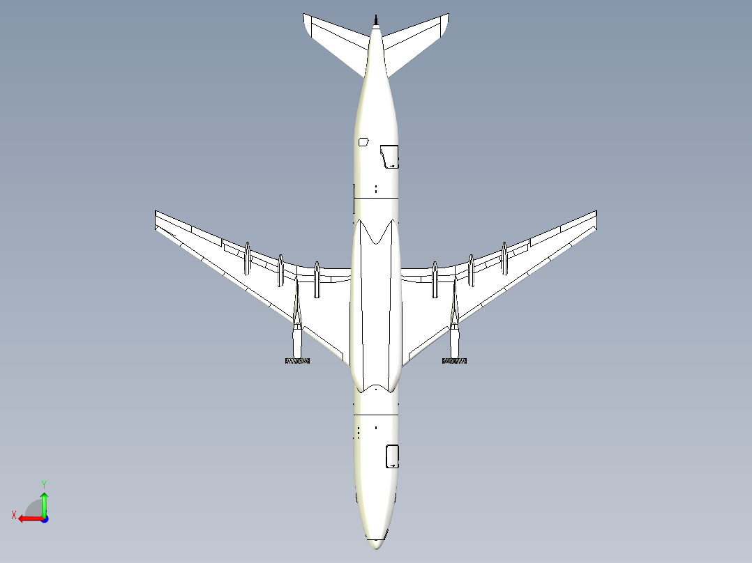 B3003708-空客 A350F飞机后视图