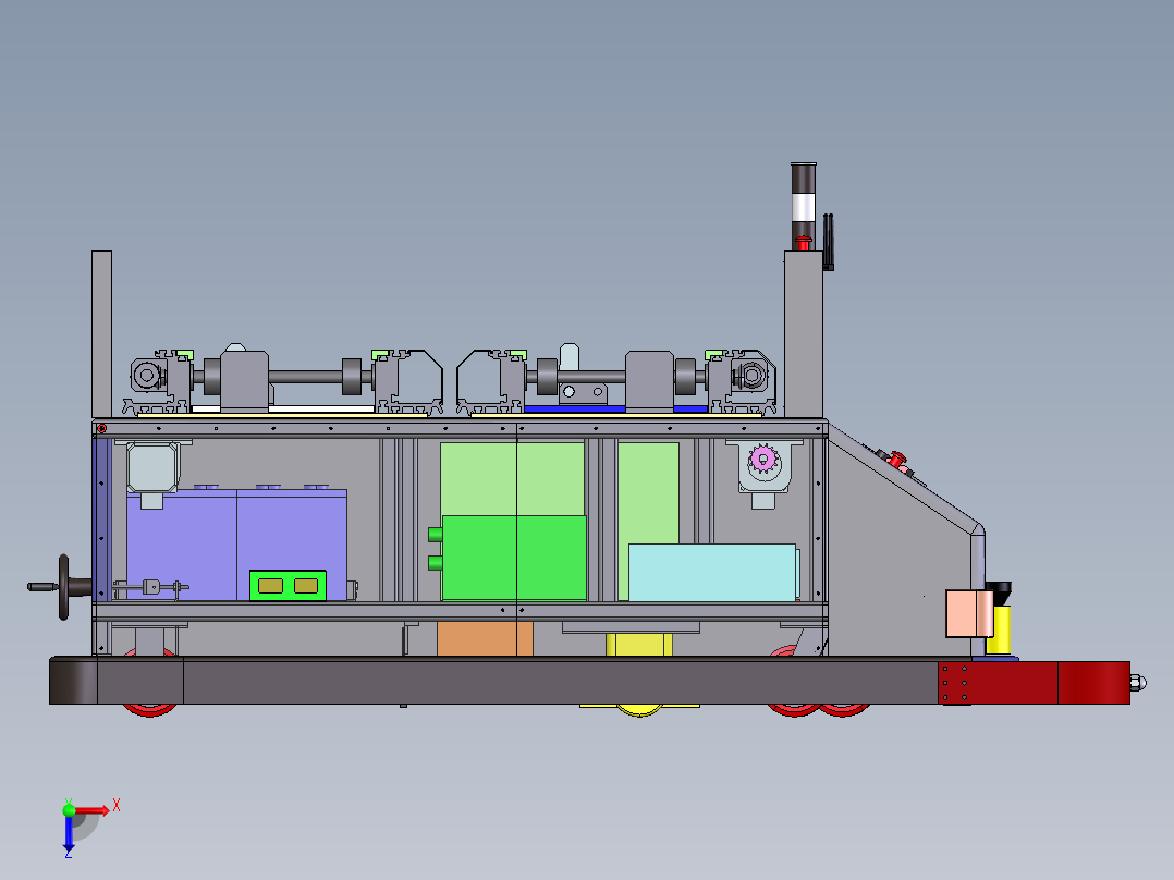 AGV小车、AGV(10)俯视图