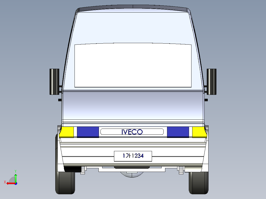 A3003581-面板货车后视图