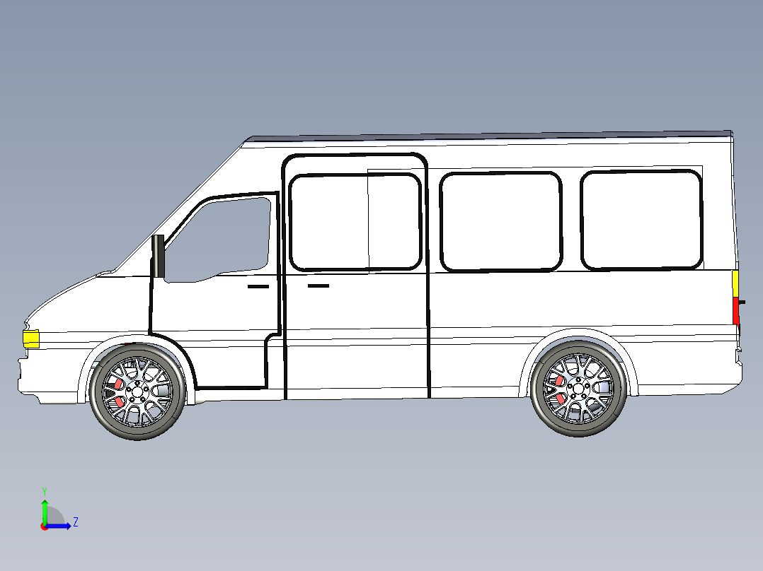 A3003581-面板货车左视图