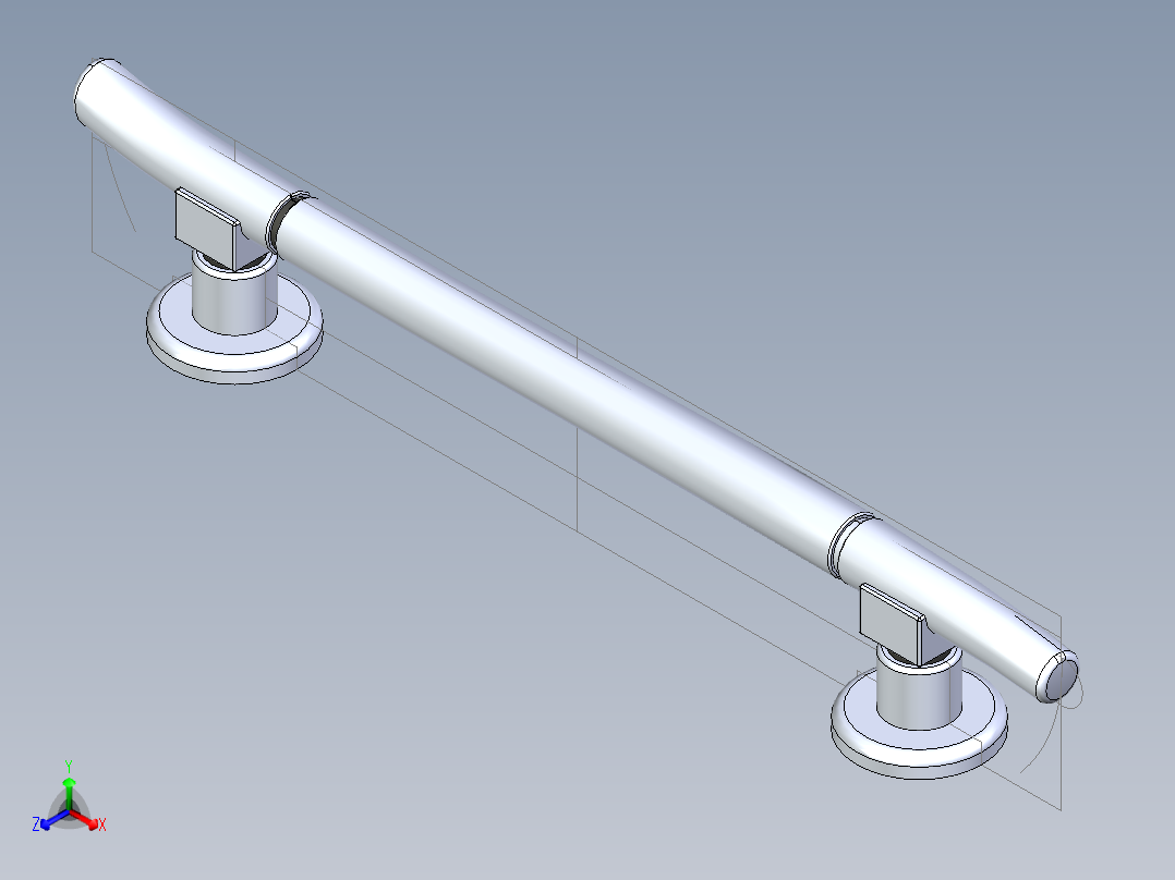 B3004604-24K镀金手柄正等轴测图