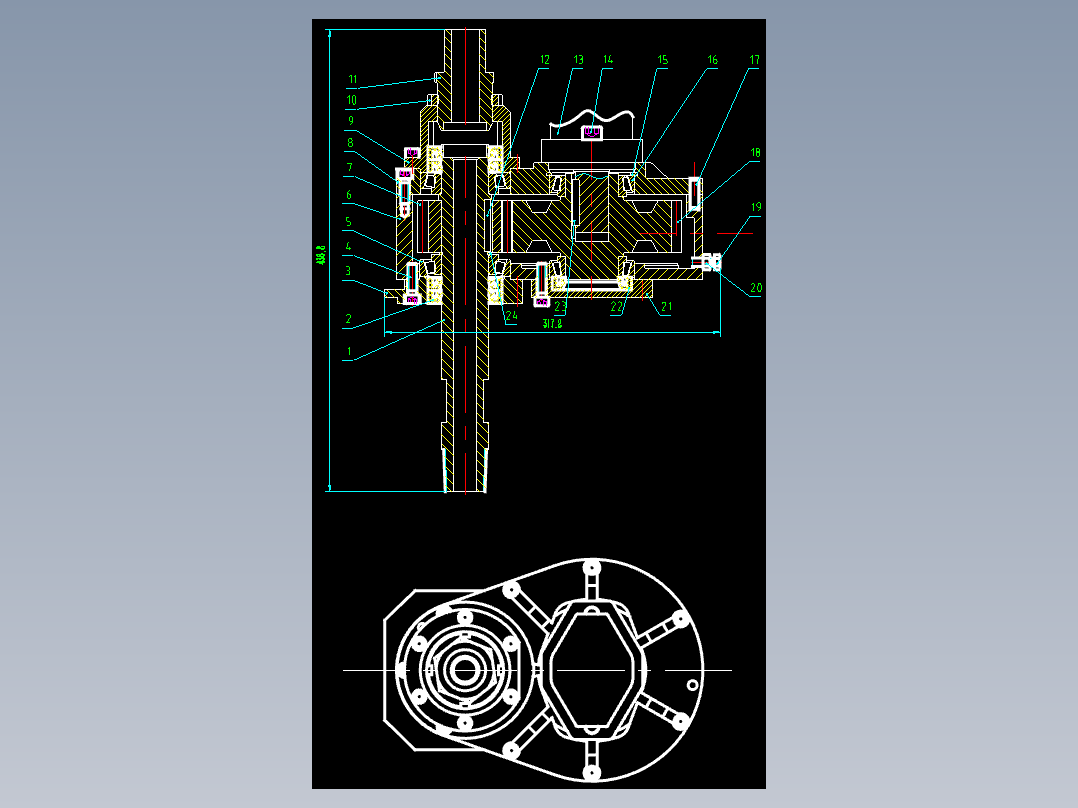 钻机动力头变速器