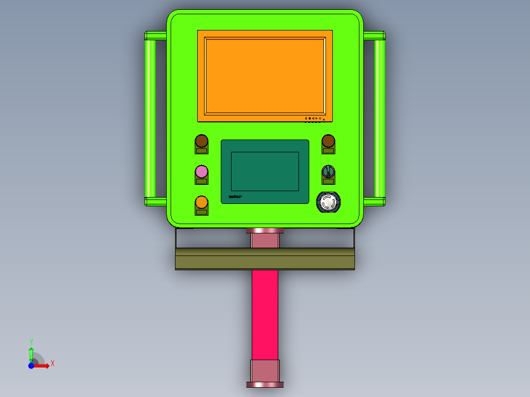 触摸屏+显示器+键鼠套装2前视图