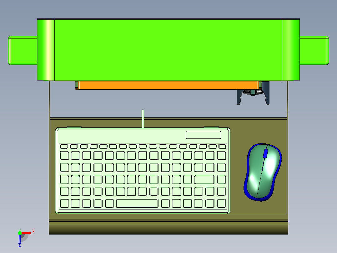 触摸屏+显示器+键鼠套装2俯视图