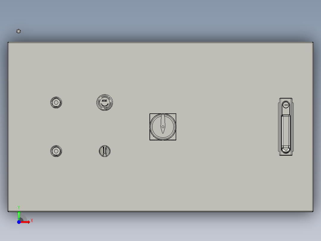 X小电箱装配前视图