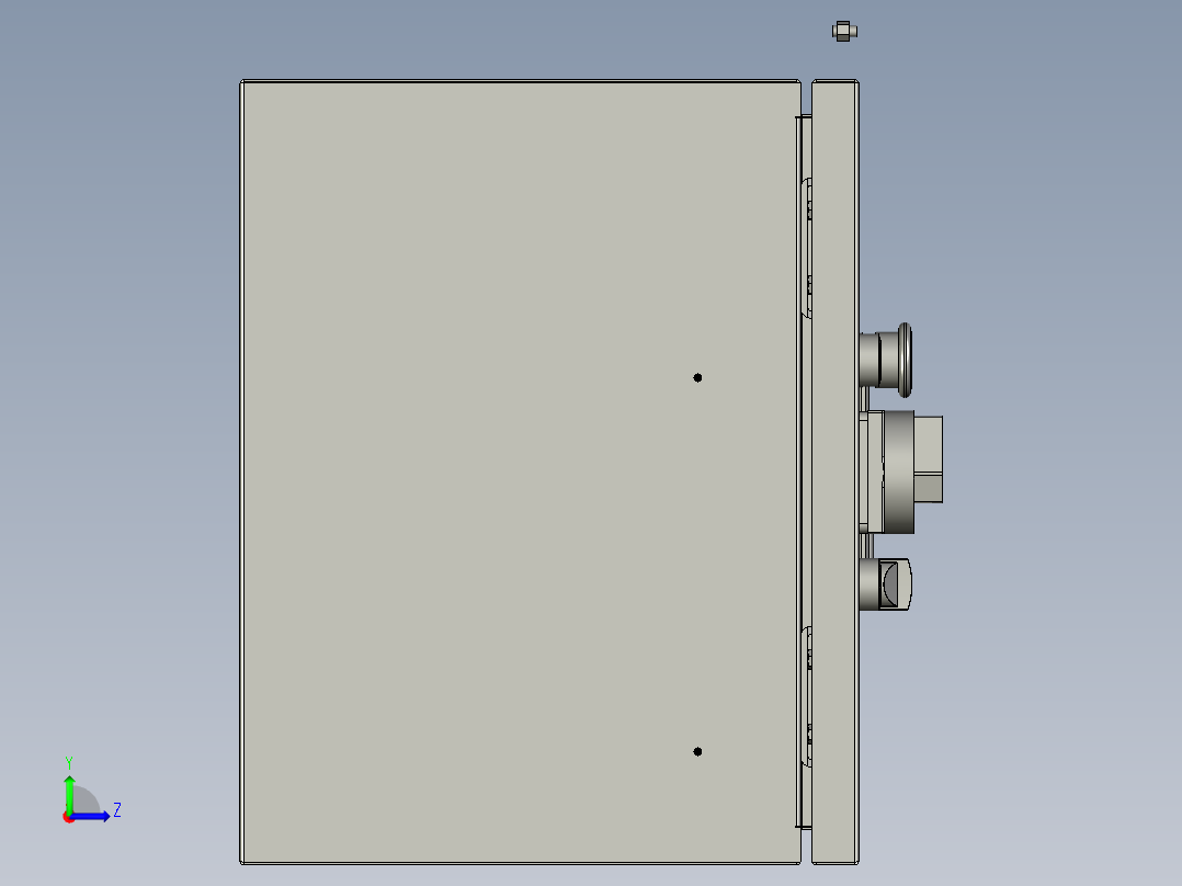 X小电箱装配左视图