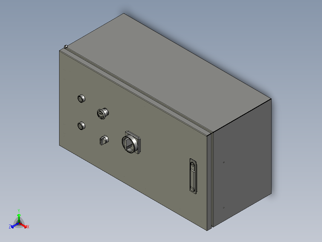 X小电箱装配正等轴测图