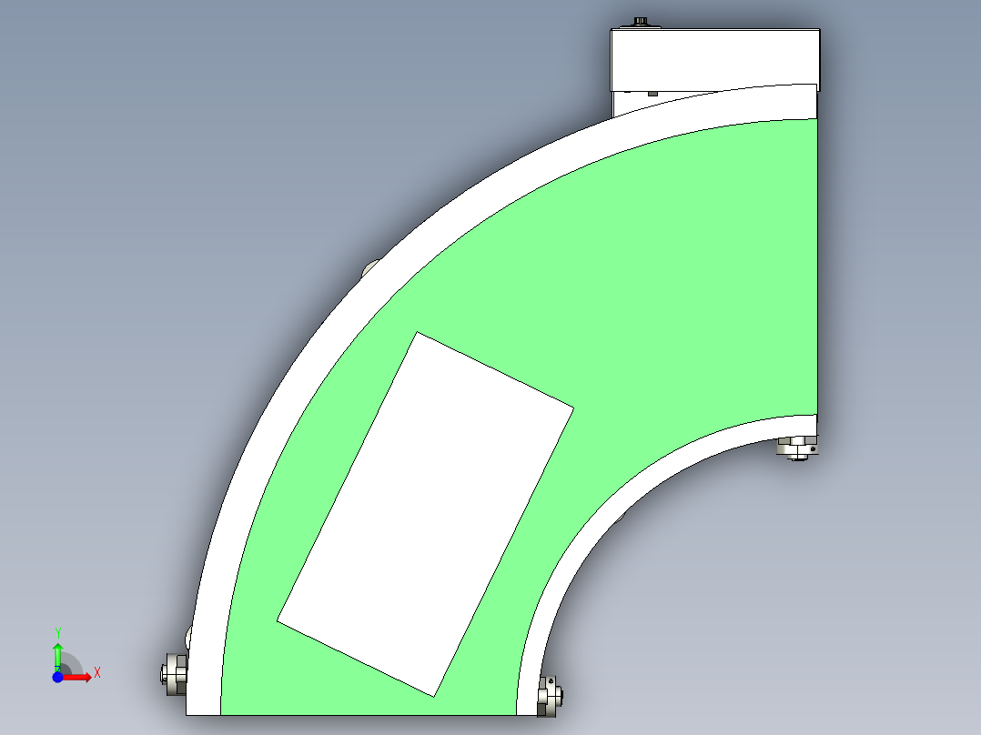 400带宽转弯皮带线总装图前视图