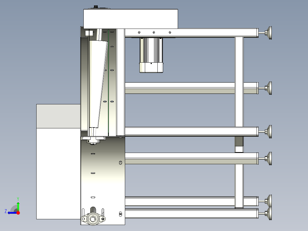 400带宽转弯皮带线总装图右视图